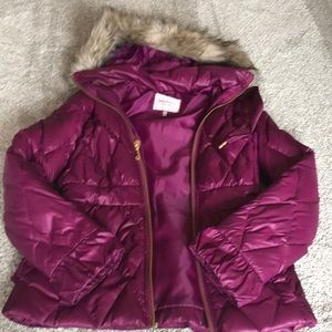 Juicy couture puffer with fur hood